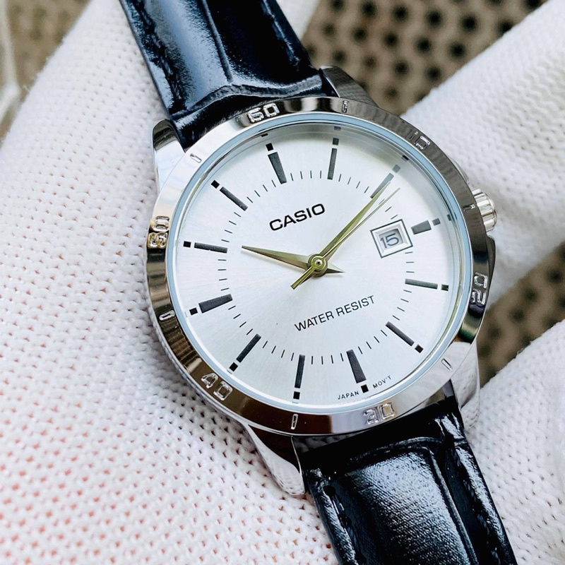Đồng hồ nữ dây da Casio chính hãng Anh Khuê LTP-V004L-7AUDF