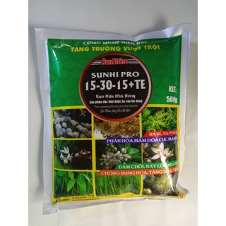Phân bón lá cao cấp npk 15-30-15+te , gói 500gr