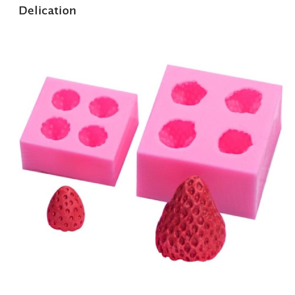 Khuôn Silicone Làm Bánh Hình Quả Dâu Tây Dễ Thương