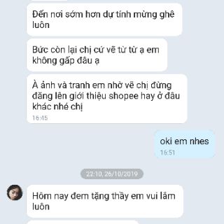 Tranh chân dung A4 - A3 chì màu