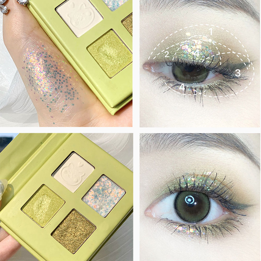 (Hàng Mới Về) Phấn Mắt Bốn Màu Kim Tuyến Lấp Lánh Chống Thấm Nước | BigBuy360 - bigbuy360.vn