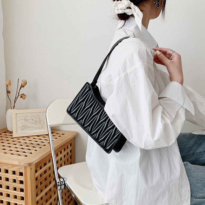 Túi đeo vai nữ IELGY màu kẹo trơn họa tiết đường chéo phong cách phương Tây retro thời trang