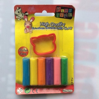 Đất nặn 6 màu PlayTime có khuôn_Nhập khẩu Thái Lan