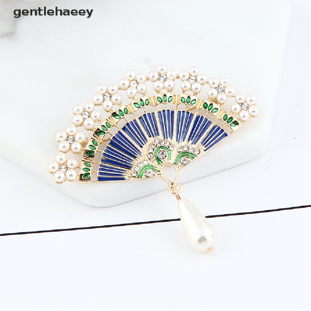 Gent Trâm Cài Áo Tráng Men Đính Ngọc Trai Giả Vintage Quyến Rũ Cho Nữ Phù Hợp Với Khăn Choàng Broa