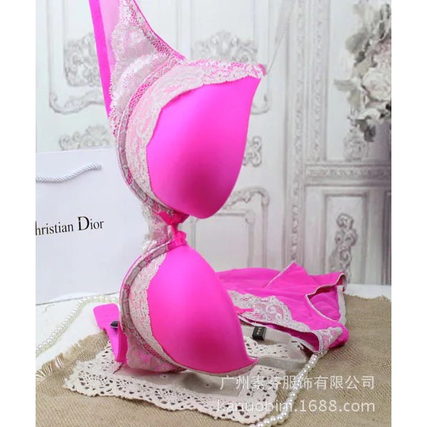 Bộ đồ lót Pink neon ren đệm dày nâng ngực BL | WebRaoVat - webraovat.net.vn