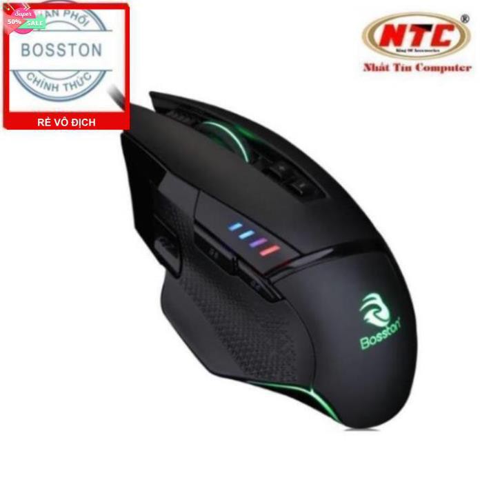 Chuột game 6D cao cấp Bosston GM800 Led đa màu cực đep