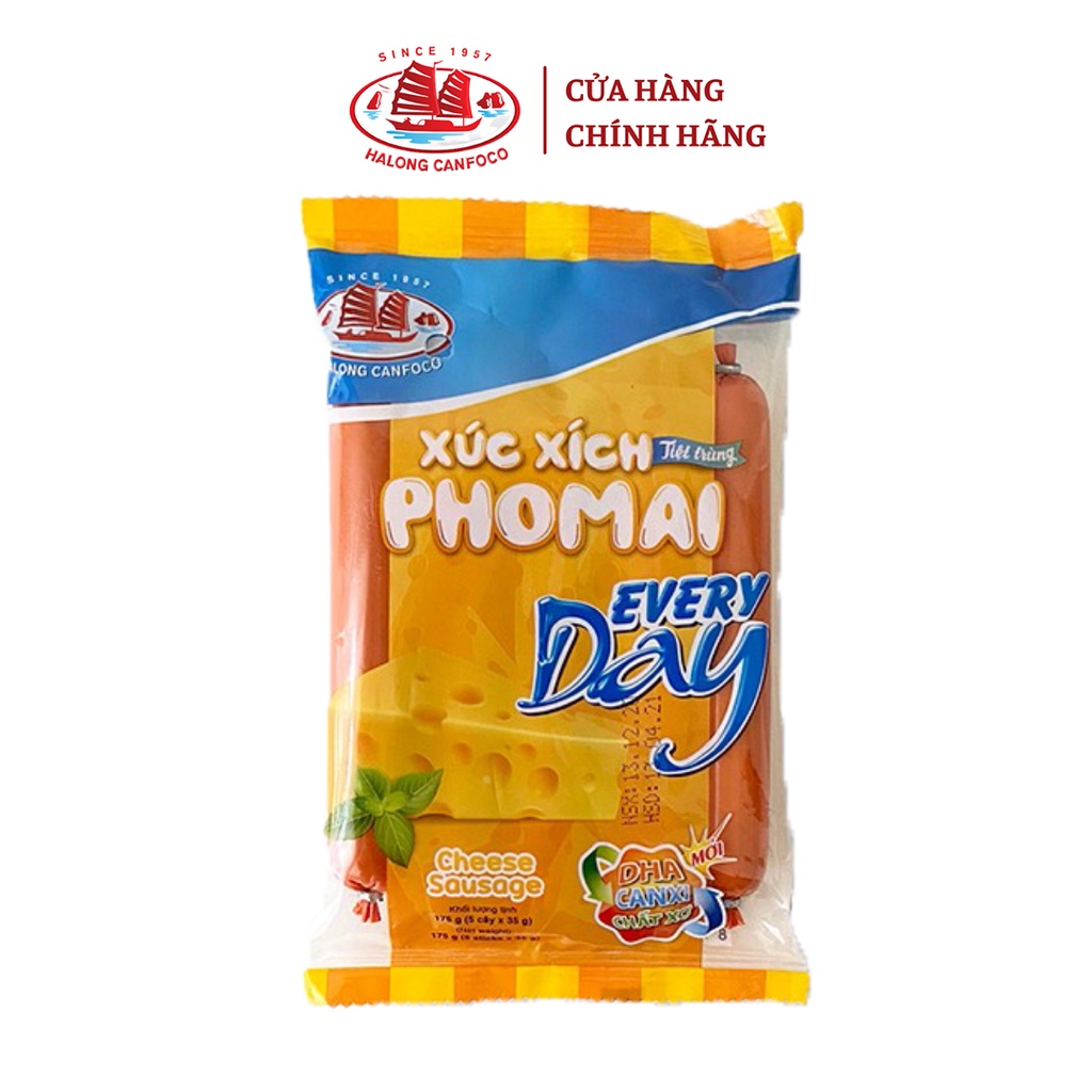 Xúc Xích Tiệt Trùng Phô Mai  Everyday HALONG CANFOCO 35g x 5 cây/túi