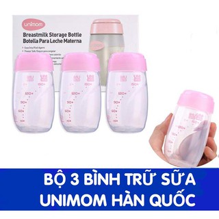 Set 3 bình trữ sữa unimom um872170 150ml
