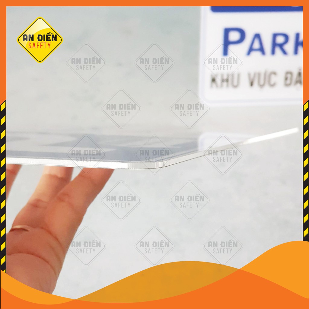 Biển báo An Điền Safety - Biển báo mica cao cấp BÃI ĐẬU XE MÁY - Tặng kèm miếng dán tường keo 3M