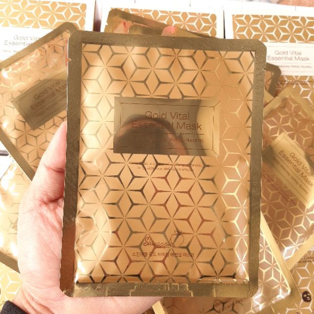 Mặt nạ vàng Skinapple Gold Vital Essential Mask bổ sung collagen giảm nhăn Da