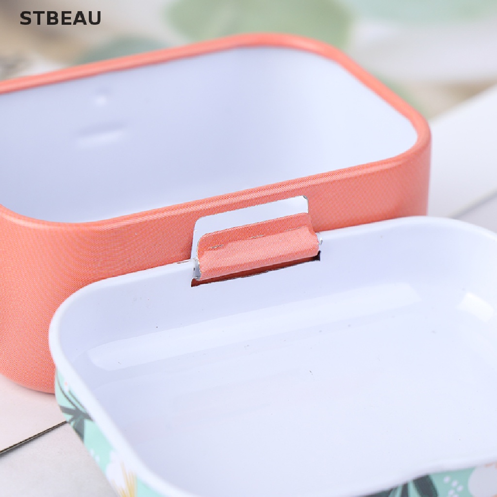 Hộp đựng đồ/ trang sức nhỏ gọn bằng thiếc in hoa đẹp mắt