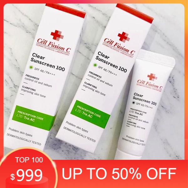 KEM CHỐNG NẮNG CELL FUSHION C SPF50+ PA++++ MÀU HỒNG NÂNG TONE DA TRẮNG HỒNG TỰ NHIÊN