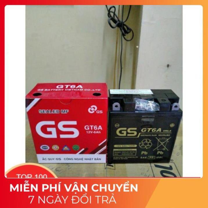 ắc quy xe máy GS 12v 6Ah ( Mã : GT6A) loại 1