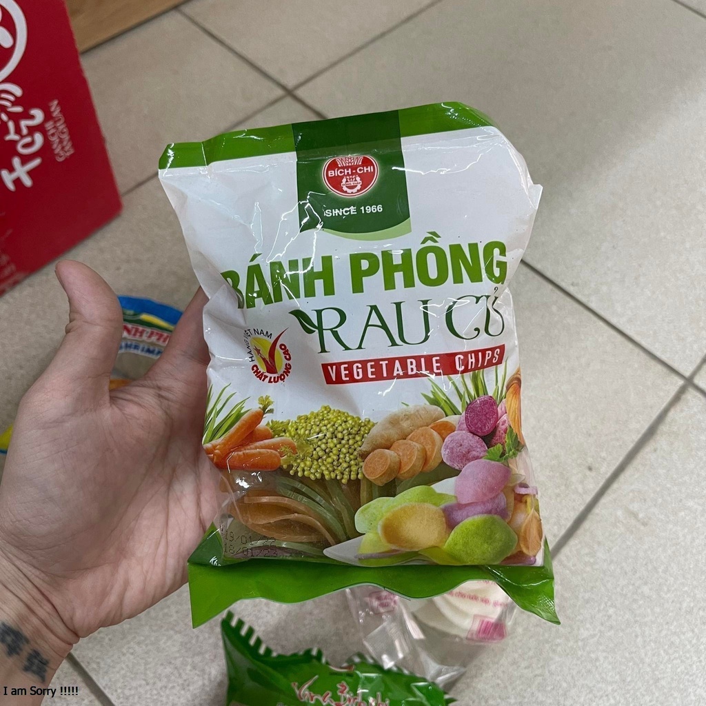 Bánh phồng tôm, bánh phồng tôm rau củ quả Cường giang, Bích Chi gói 90g/170/200g