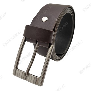Thắt lưng nam cao cấp da PU DHM-164 | Đầu khóa kim màu trắng bạc | Bảo hành 12 tháng