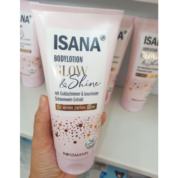 Sữa dưỡng da Isana Body Lotion Glow&Shine 200ml