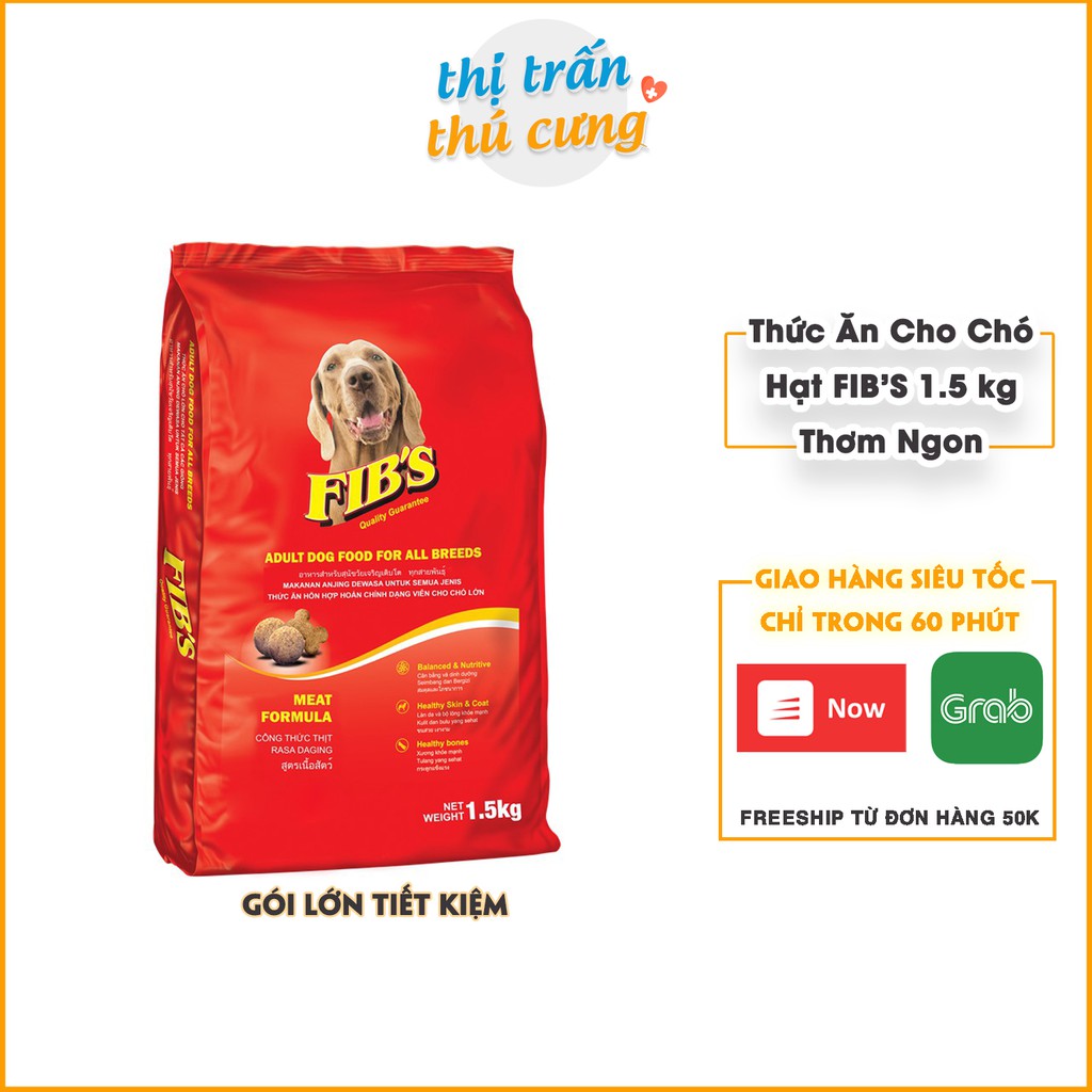 [Gói Lớn] Thức ăn cho chó trưởng thành Ganador Fib's 1.5kg | Hạt Fibs Cho Chó