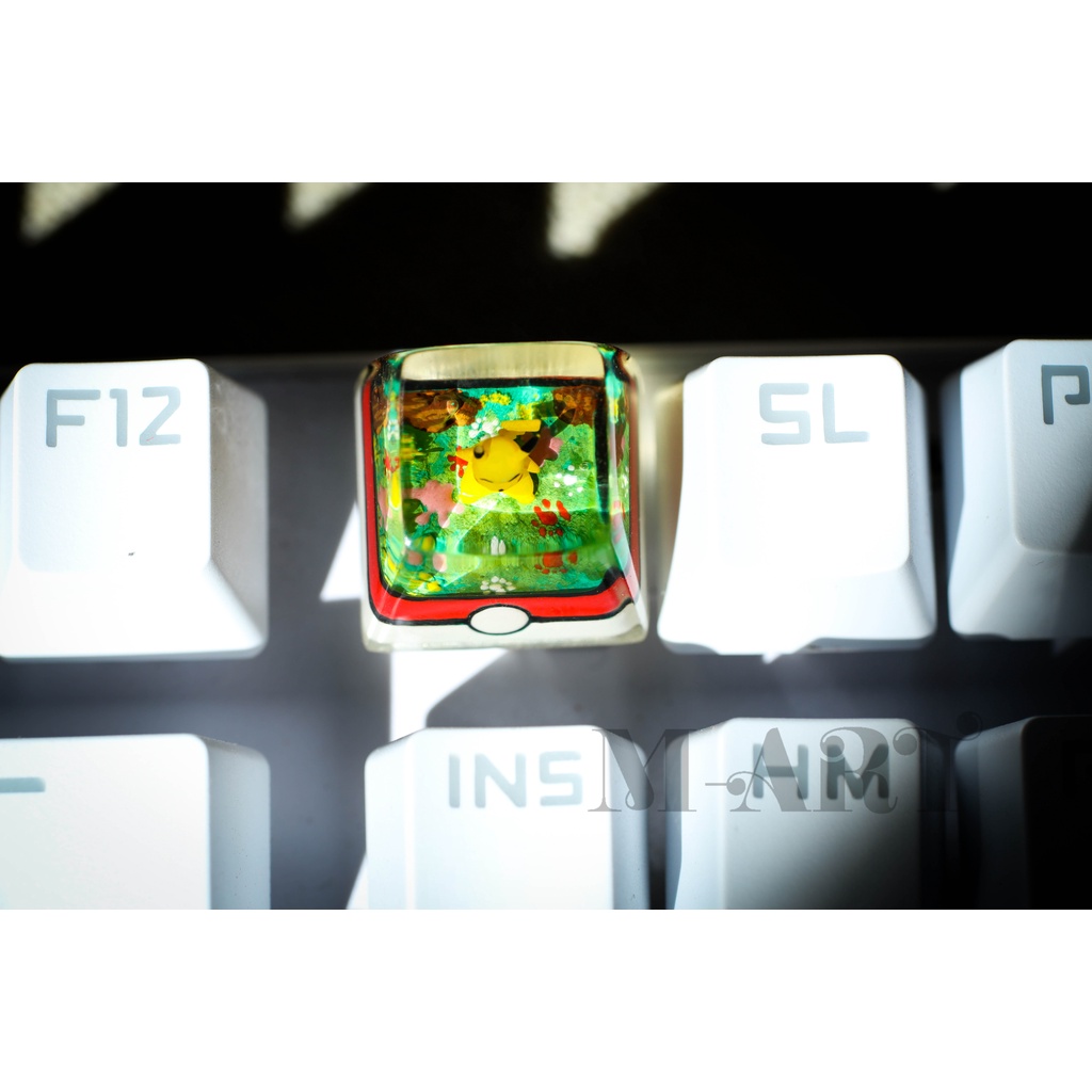 Nút bàn phím cơ resin Pokemon Pikachu siêu dễ thương - Pikachu Pokemon Keycaps