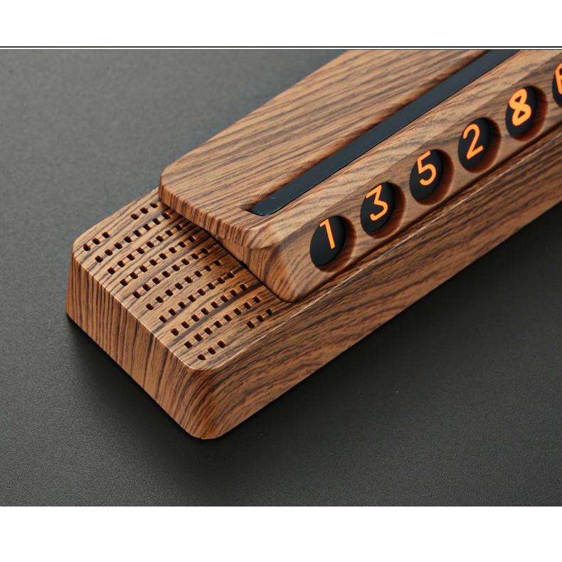 Hộp để số điện thoại taplo xe hơi tích hợp SÁP THƠM model 2019 đen và vân gỗ | BigBuy360 - bigbuy360.vn