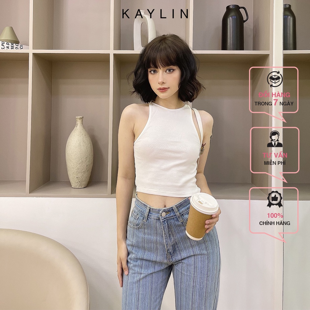 Áo thun nữ ba lỗ croptop phong cách KAYLIN - N1717