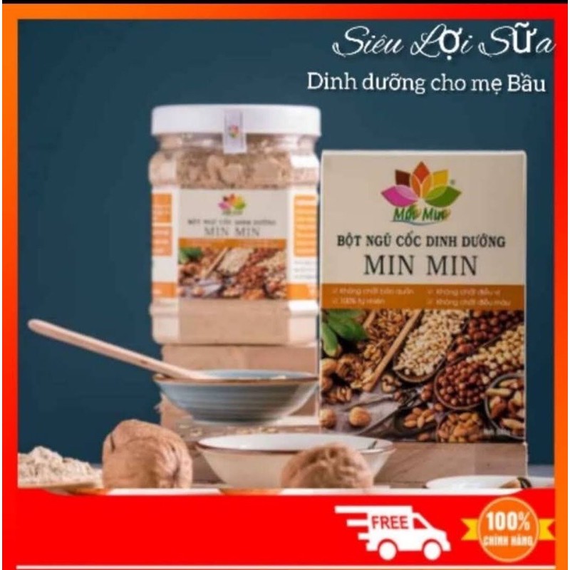 [Chính Hãng]  Ngũ Cốc Lợi Sữa Cao Cấp Min MIN - Ngũ Cốc Dinh Dưỡng 18 Loại Hạt- Ngũ Cốc  Mẹ Bầu (2HỘP 1kg) | BigBuy360 - bigbuy360.vn