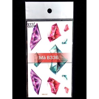 Xăm dán tattoo kim cương B336