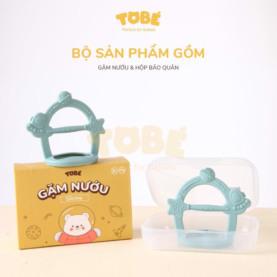 Gặm Nướu Silicone ToBé Có hộp đựng bảo quản an toàn cho bé yên tâm cho mẹ