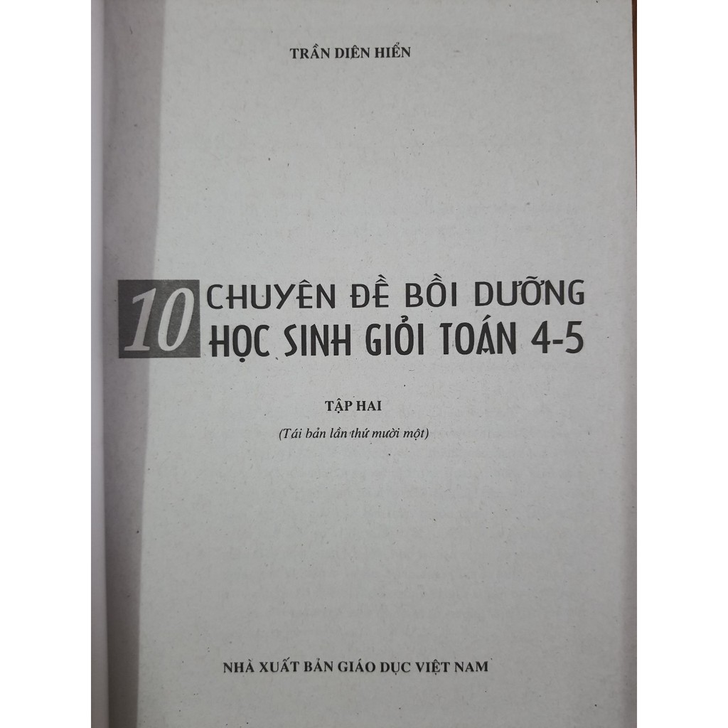 Sách - 10 Chuyên đề bồi dưỡng học sinh giỏi Toán 4-5 (Tập 2)
