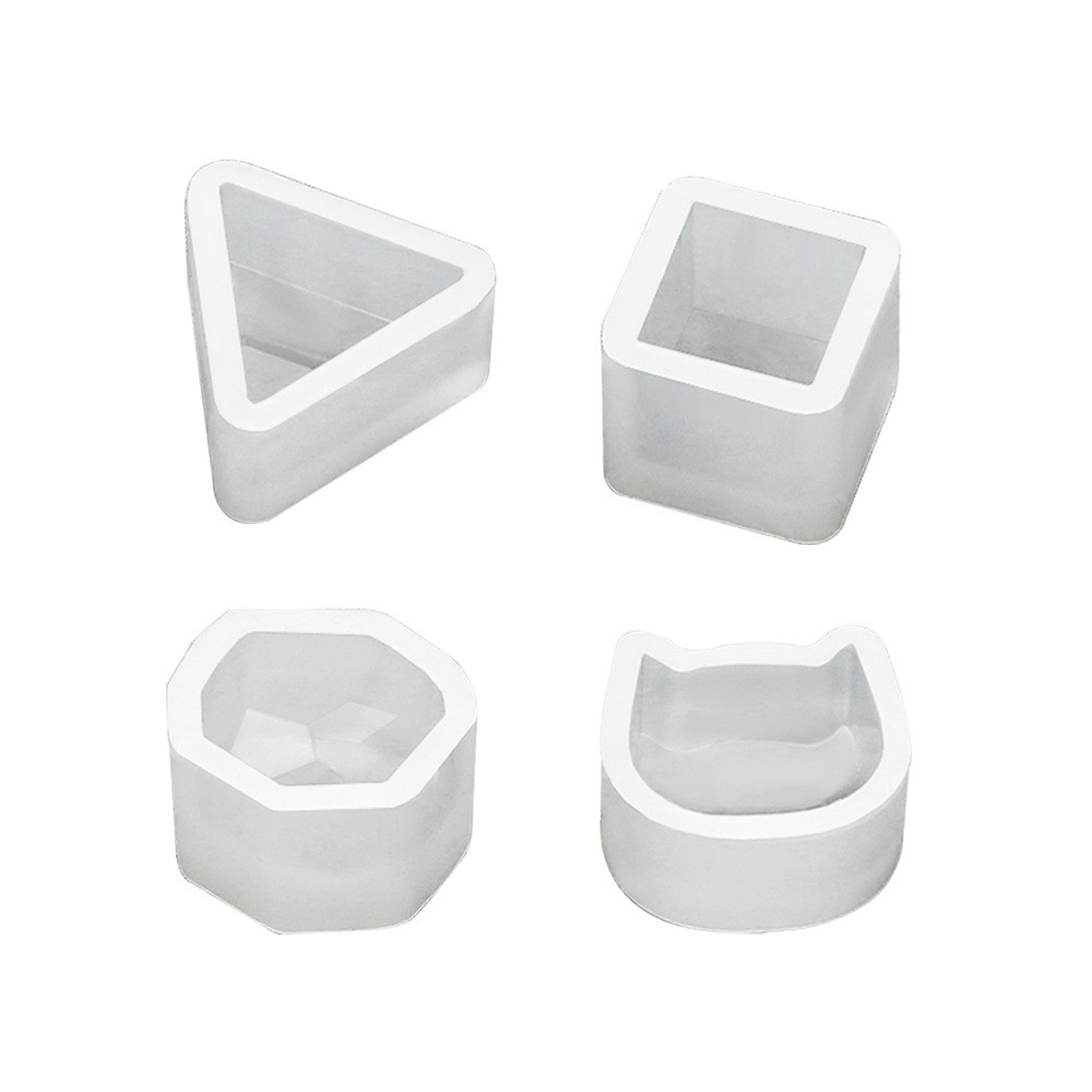 Set 4 khuôn silicon làm hạt, đầu khuyên tai y ảnh