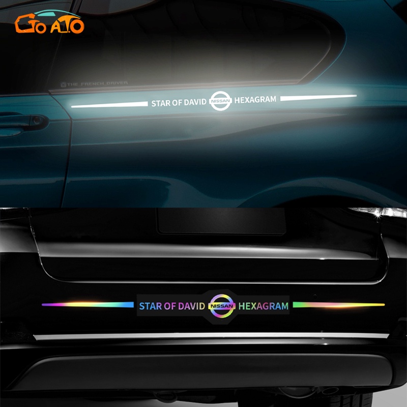 GTIOATO Decal DáN Xe DáN Xe PhảN Quang MiếNg DáN Xe Bảy Màu Tem Logo DáN Xe Thời Trang GiấY DáN Xe Dán Trang Trí Xe Hơi Trang Trí Ô Tô For Nissan X Trail Almera Sunny GTR Navara Teana Note Terra JUKE Kicks Serena ALTIMA Leaf NV200 Frontier