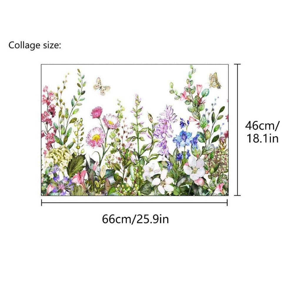 Sticker Dán Tường Họa Tiết Hoa Và Bướm Nghệ Thuật Để Trang Trí Phòng Khách