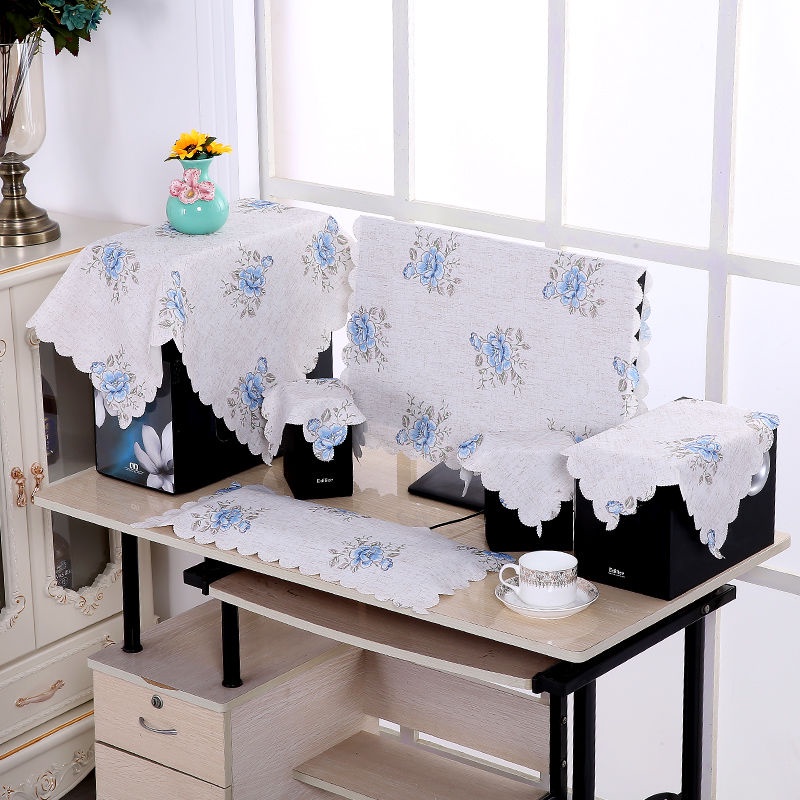 Phủ Máy Tính. Tấm Vải cotton Lanh Bọc Màn Hình Máy Tính LCD Chống Bụi Ốp