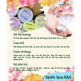 Nước hoa khô (6 mùi: oải hương, hoa hồng, nhài, ngọc lan tây, bưởi, vani)