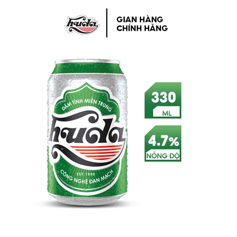 [Mã BMBAU50 giảm 7% đơn 99K] Thùng 24 lon bia Huda 330ml (330ml/lon)