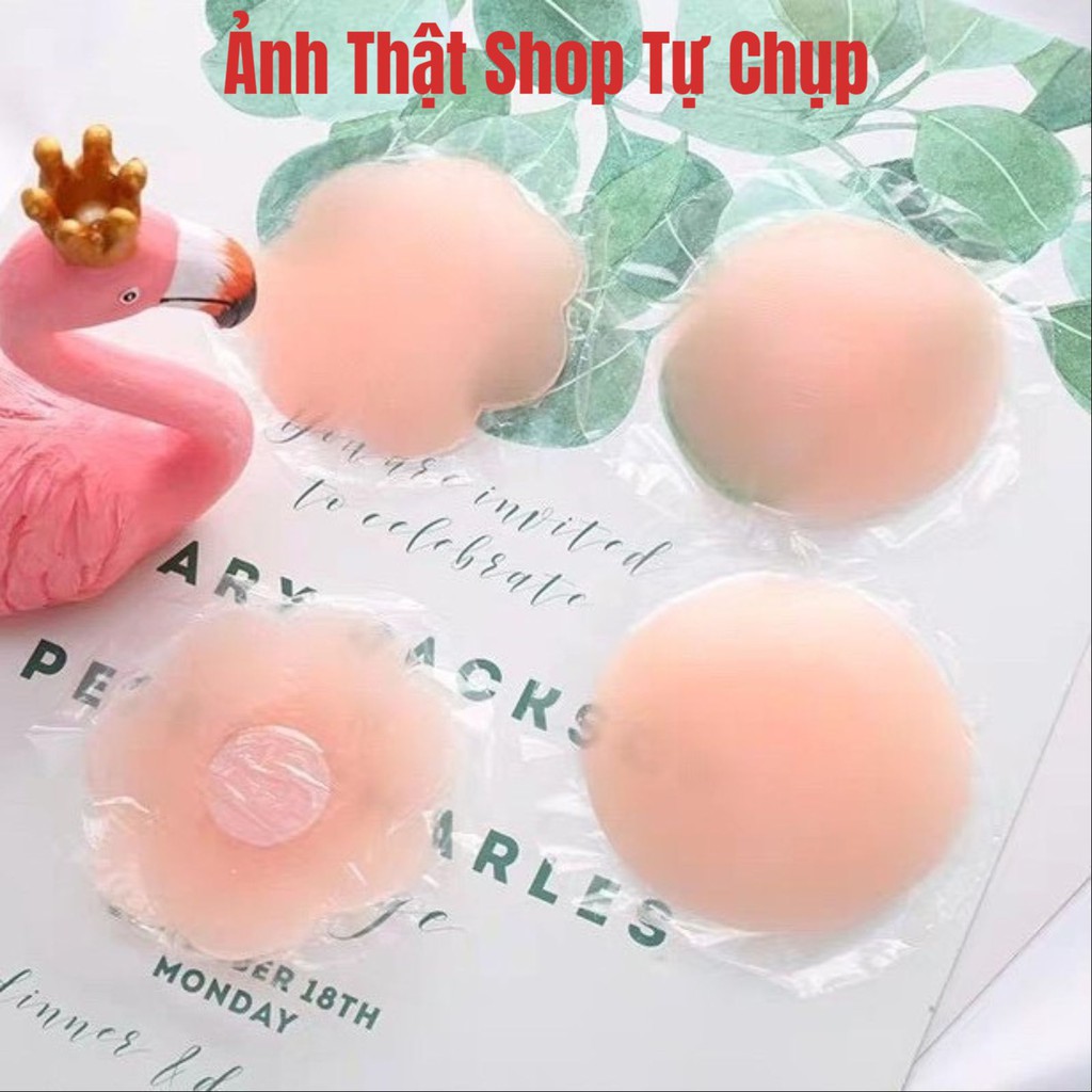 Miếng Dán Ngực💖FreeShip💖 Hộp Hồng Dán Ti 5 cặp 10 Miếng Tàng Hình Siêu Chắc Hình Hoa Cho Các Chị Yêu - 9990