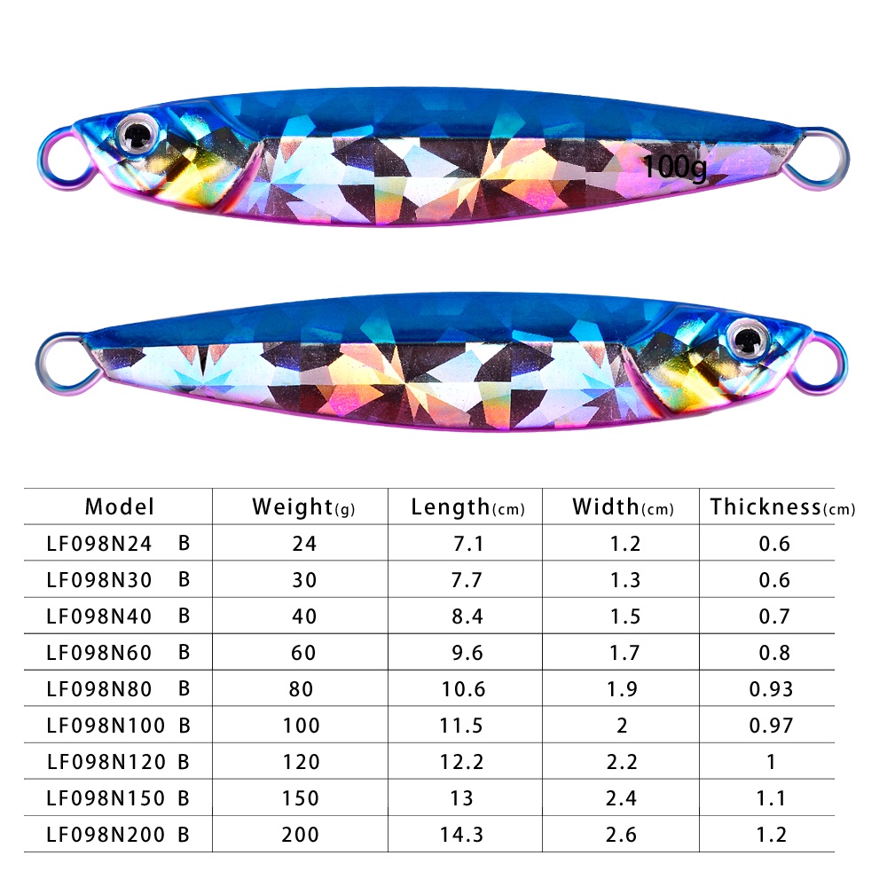 1 Mồi Giả Câu Cá Bằng Kim Loại Cứng 24G-200G
