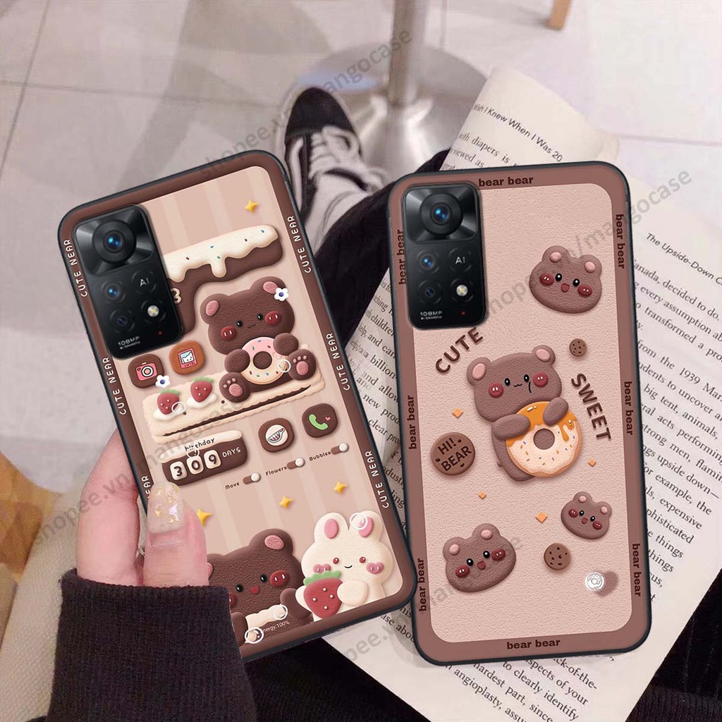 Ốp lưng Xiaomi Redmi Note 11 4G / Note 11S / Note 11 Pro 5G hình gấu, thỏ, đồng hồ cute dễ thương