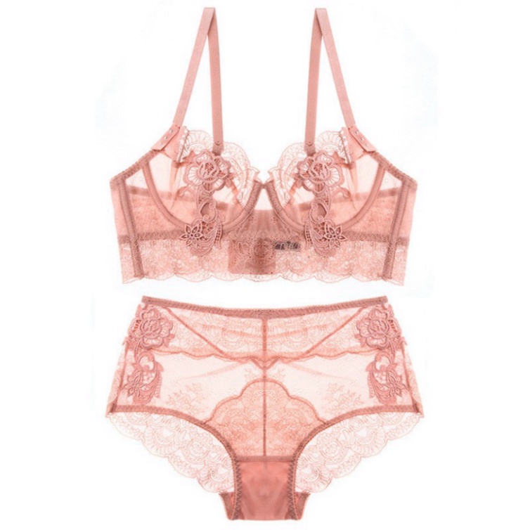 Bộ đồ lót ren BL100 đồ lót nữ cup ngực siêu mỏng, gợi cảm kiểu Pháp