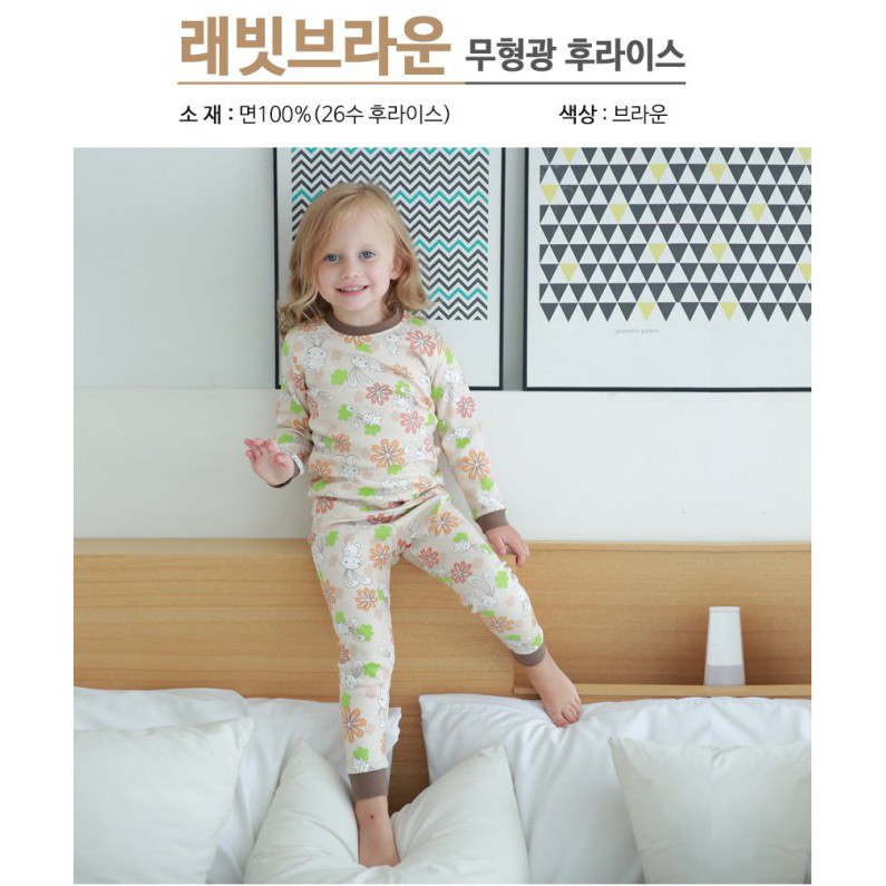 Bộ thun cotton bé trai/ bé gái Baby Nuri xuất Hàn, VN xuất xịn (Size 100)
