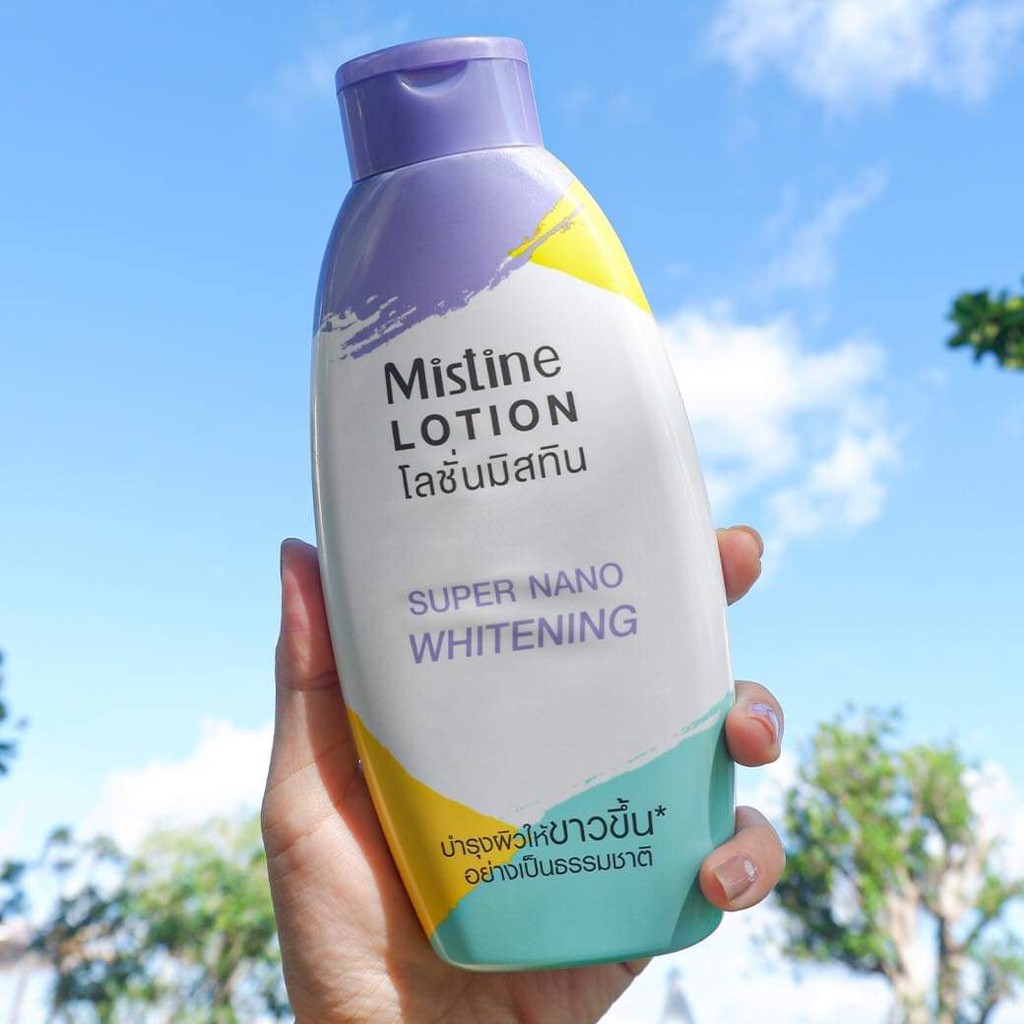 01 Chai Sữa Dưỡng Thể Trắng Da Mistine Lotion Super Nano Whitening 250ML Thái Lan