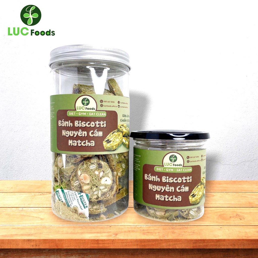 Bánh Biscotti Matcha ăn kiêng Nguyên cám LUCfoods - Lành mạnh, Thơm ngon, Phù hợp Eat clean [100g-300g] | BigBuy360 - bigbuy360.vn