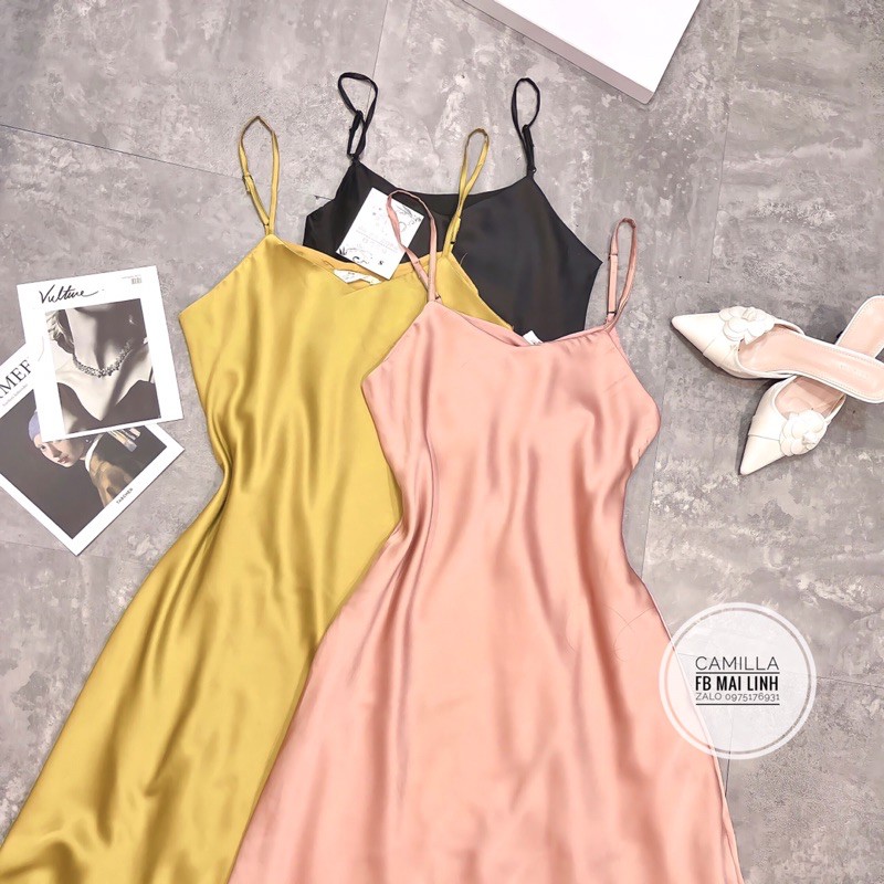 ⚡DÂY LỤA⚡️ Đầm 2 dây lụa có đệm ngực, dây tăng chỉnh | BigBuy360 - bigbuy360.vn