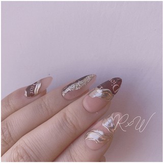 Foil hình logo thương hiệu dán móng tay (hộp 10 cuộn)