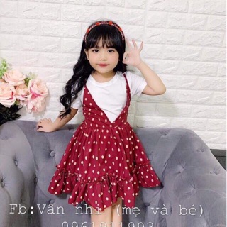 👗👗SET VÁY CHẤM BI CHO BÉ GÁI ☀☀