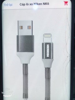 Cáp sạc iPhone lò xo chính hãng  microcom