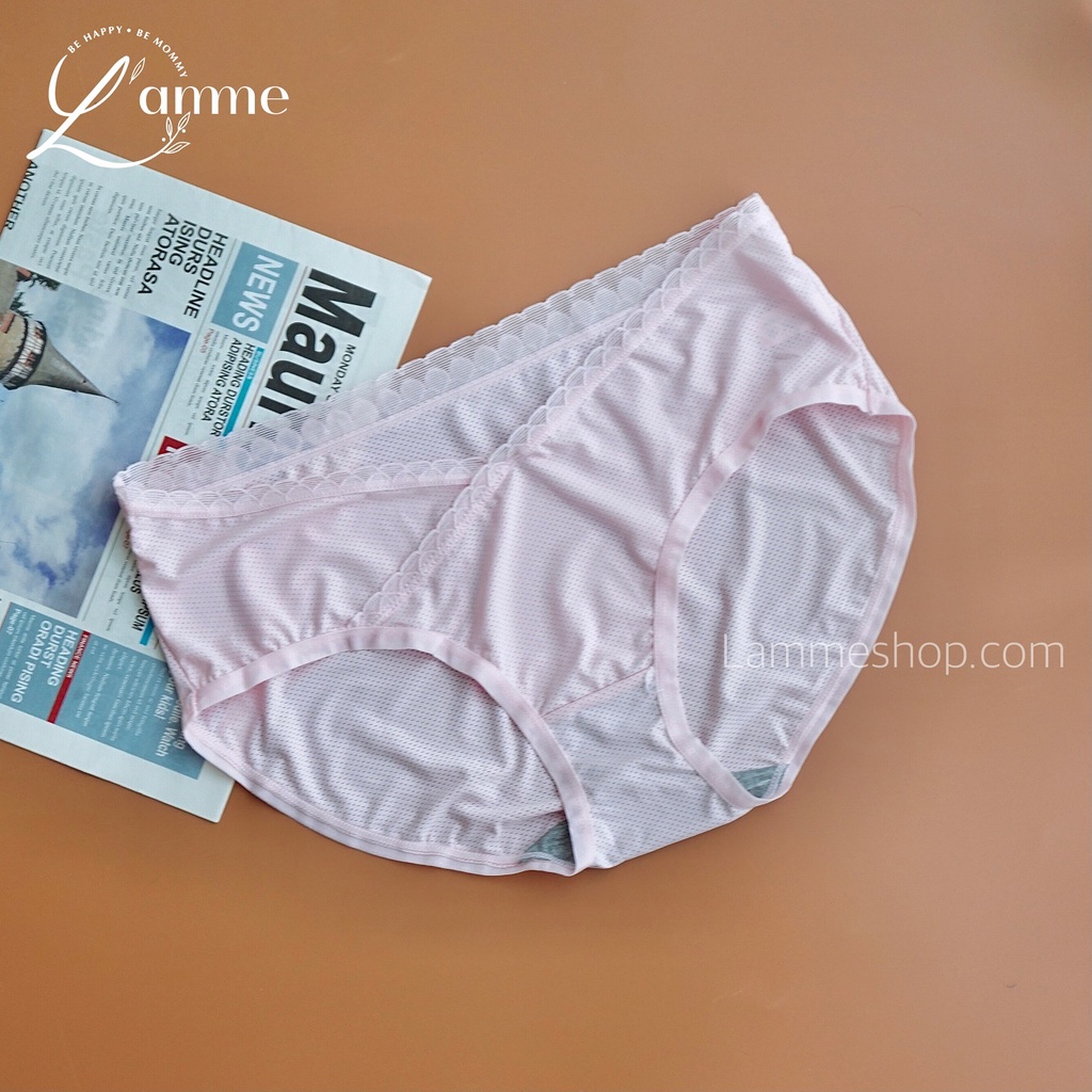 Quần lót Set 5 quần thun lạnh chất thun cotton lạnh mặc nhẹ mát, cạp chéo ren mềm không hằng by LAMME