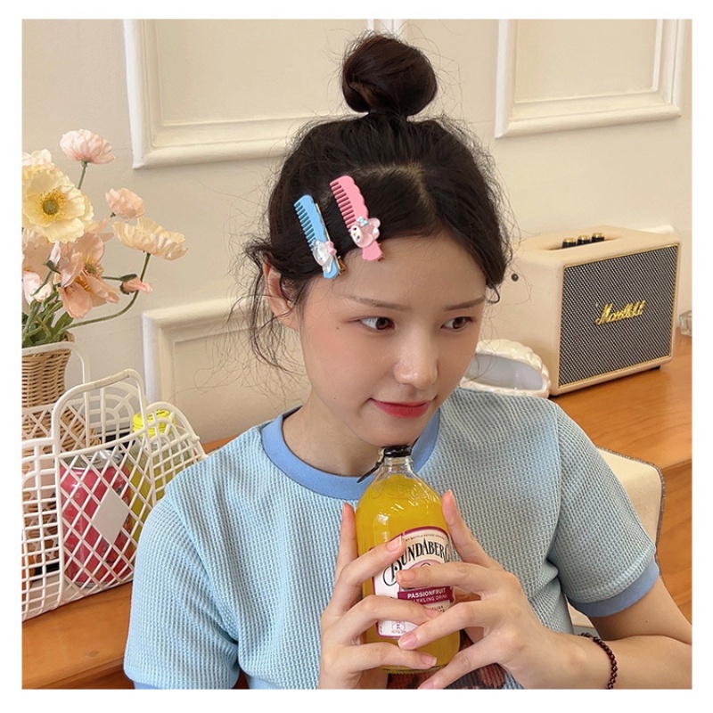 【kifli】SANRIO Kẹp Tóc Hình Chiếc Lược Cỡ Nhỏ Dễ Thương Cho Bé Gái