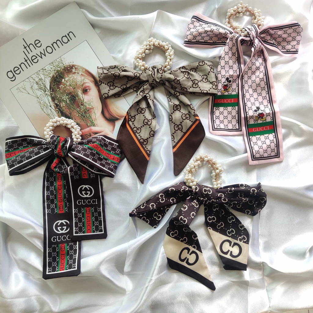 Băng đô cài tóc đính nơ ruy băng phong cách Hàn Quốc thời trang mới cho nữ