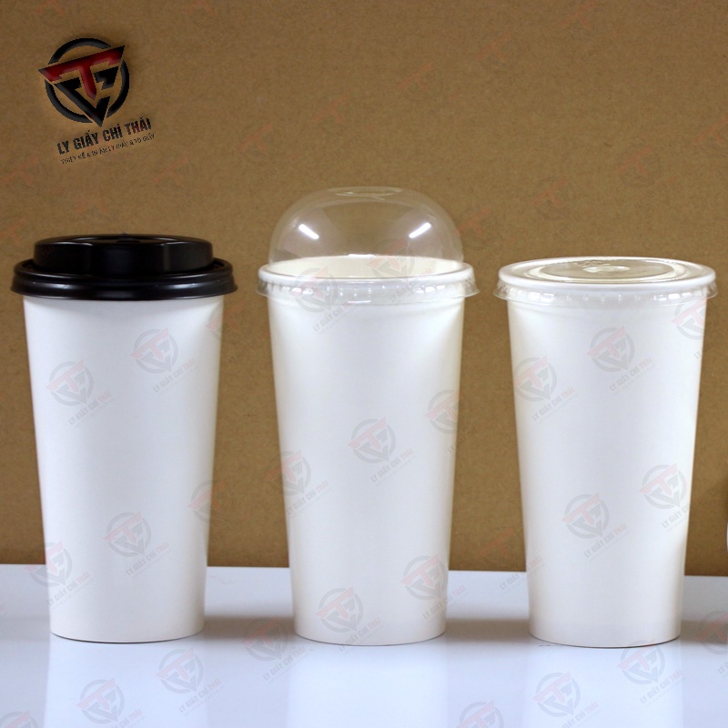 SET 500 cái Ly Giấy, Cốc Giấy 360ml, 480ml, 660ml Dày 260gsm Ly Cà Phê Mang Đi, Trà Sữa, Nước Uống…