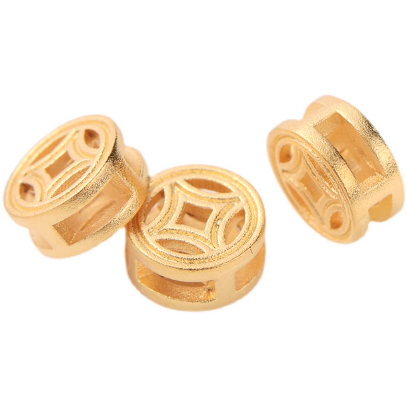 Dây Xỏ Hạt Làm Vòng Tay/Dây Chuyền Màu Sắc Hình Đồng Xu Mạ Vàng diy